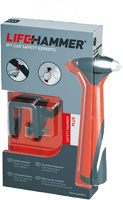 Notfallhammer Lifehammer Rettungstool mit Nothammer und Gurtschneider Neu!